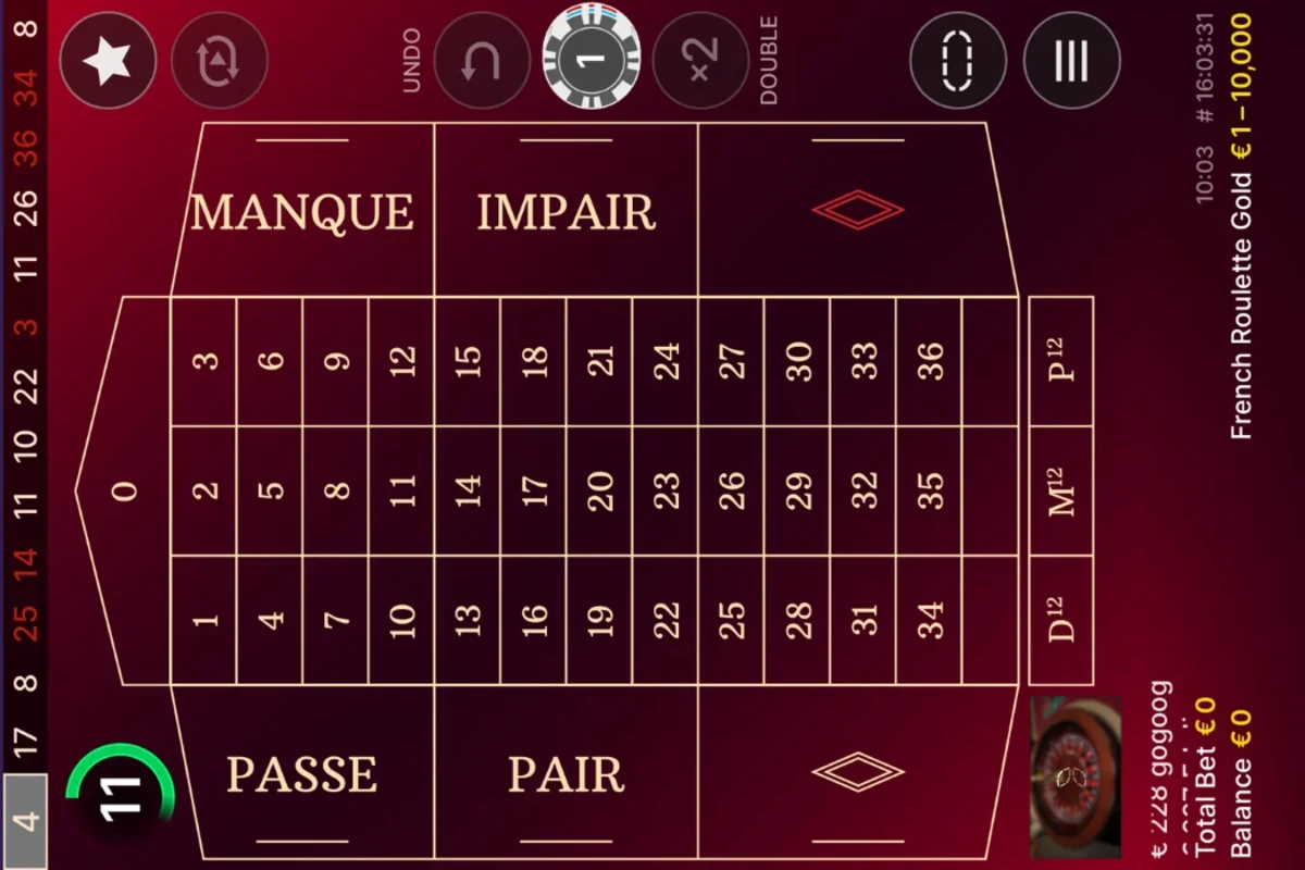 Live French Roulette Gold by Evolution