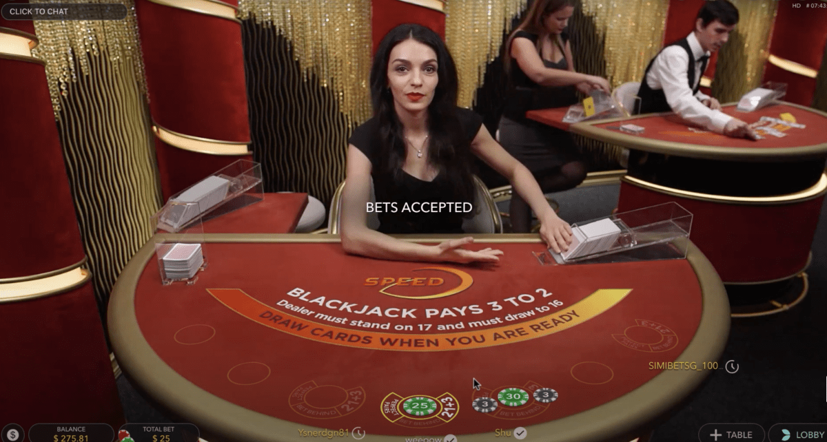 Live Speed Blackjack by Evolution